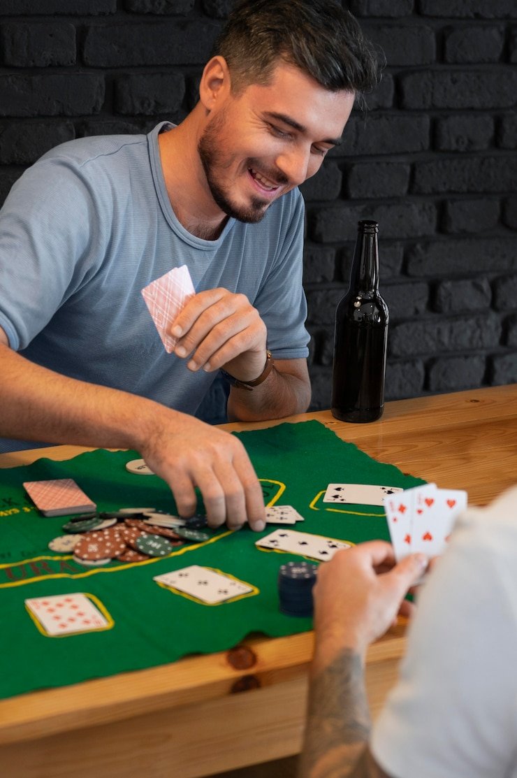 Casino Hold'em live-dealer table displayed on Android mobile phone screen